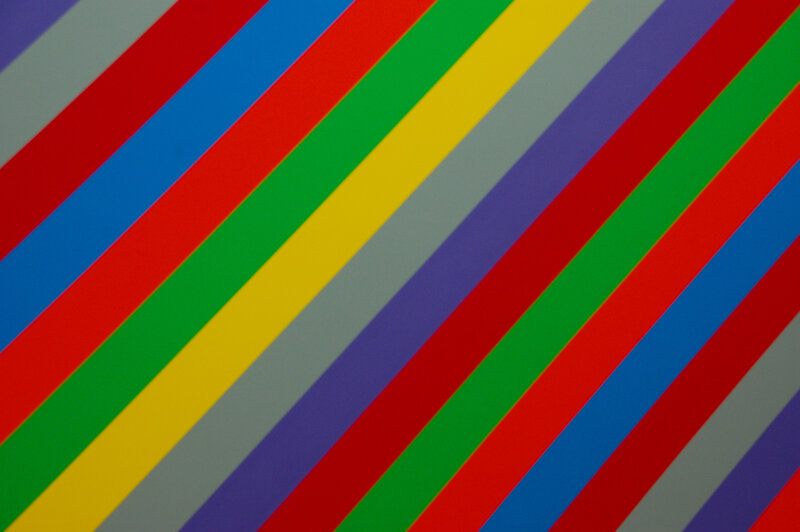 Diagonal Colored Stripes — Red, Vibrant