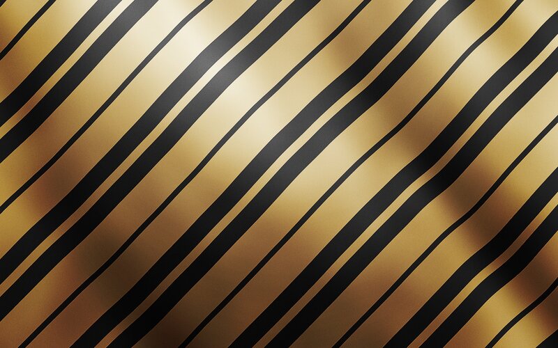 diagonal gold and black stripes