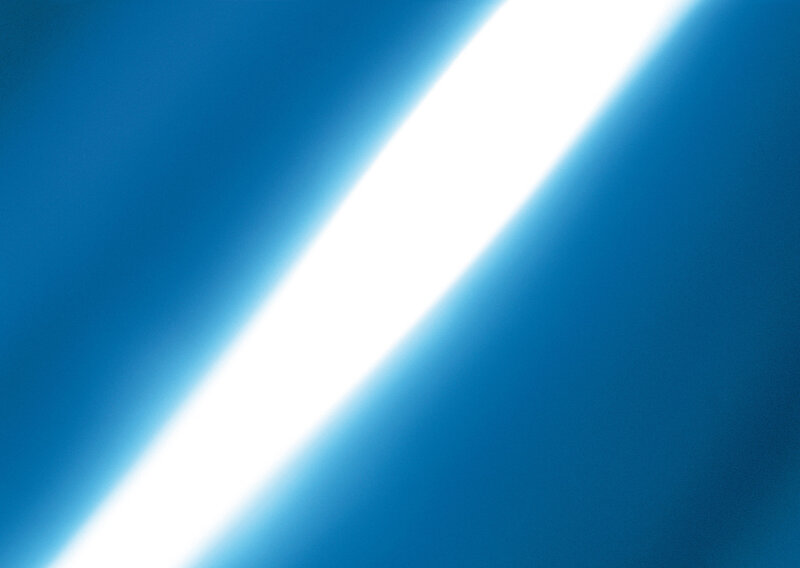 diagonal light beam on blue