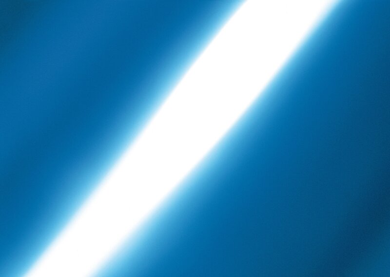 diagonal light beam on blue