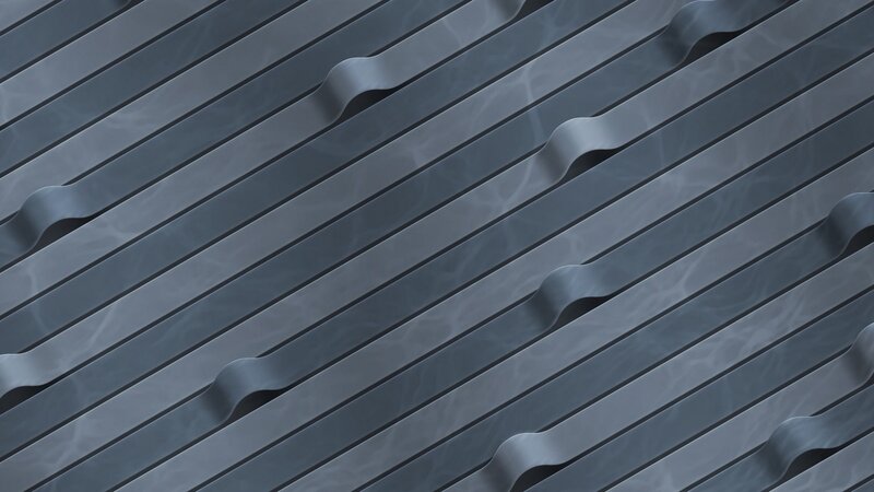 Diagonal Metal Strips — Gray