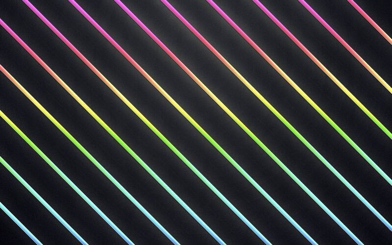 diagonal neon light stripes
