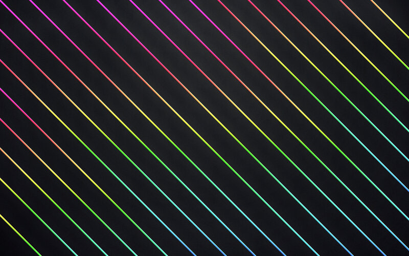 Diagonal Neon Lines — Black