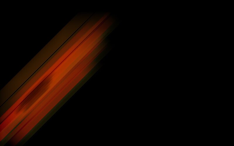 Diagonal Orange Stripes — Black