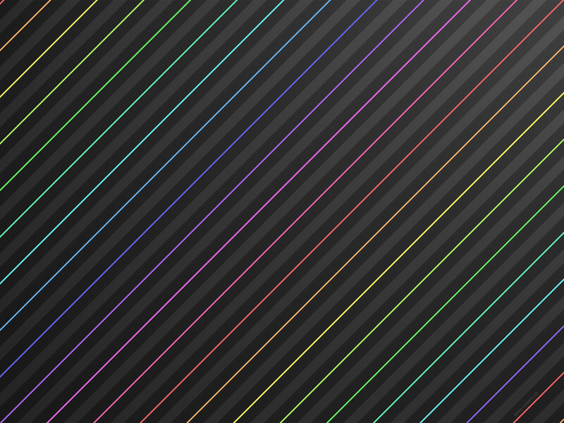 Diagonal Rainbow Lines — Black