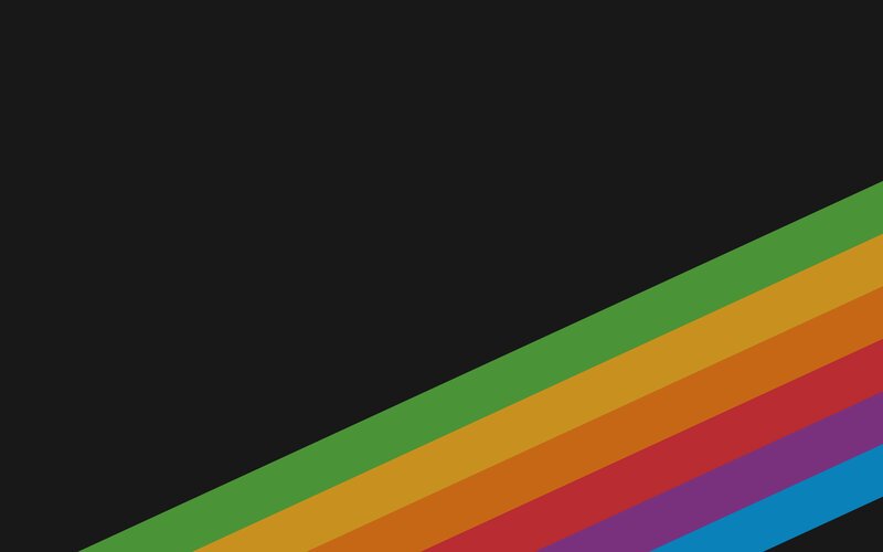 Diagonal Rainbow Stripes — Green, Calm