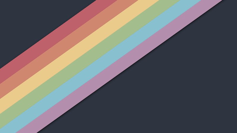 Diagonal Rainbow Stripes — Purple, Calm, Abstract
