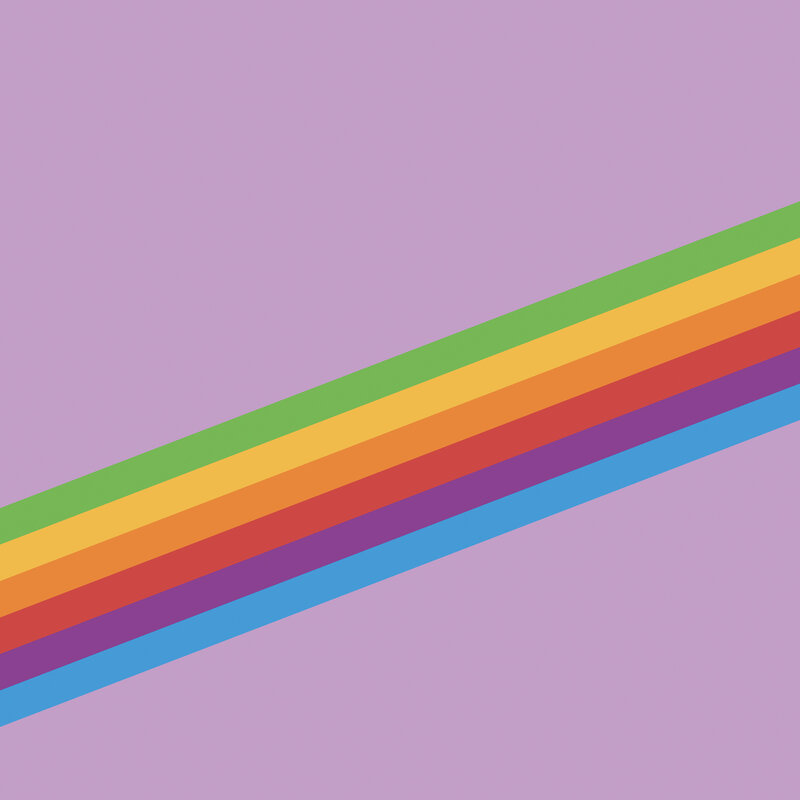 Diagonal Rainbow Stripes — Purple, Calm