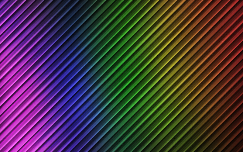 Diagonal Rainbow Stripes — Purple