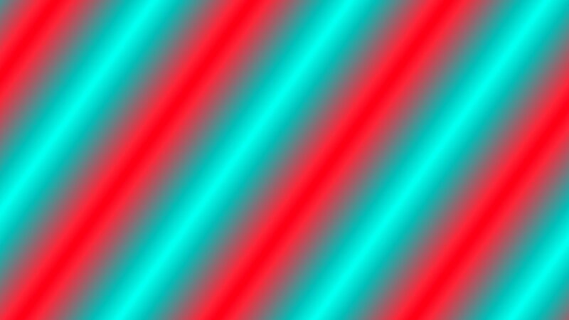 diagonal red and cyan stripes