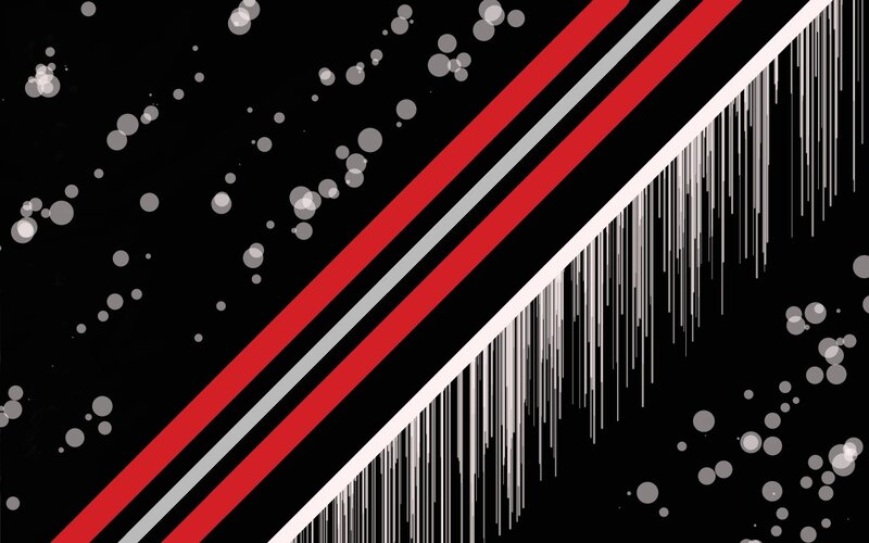 diagonal red and white stripes