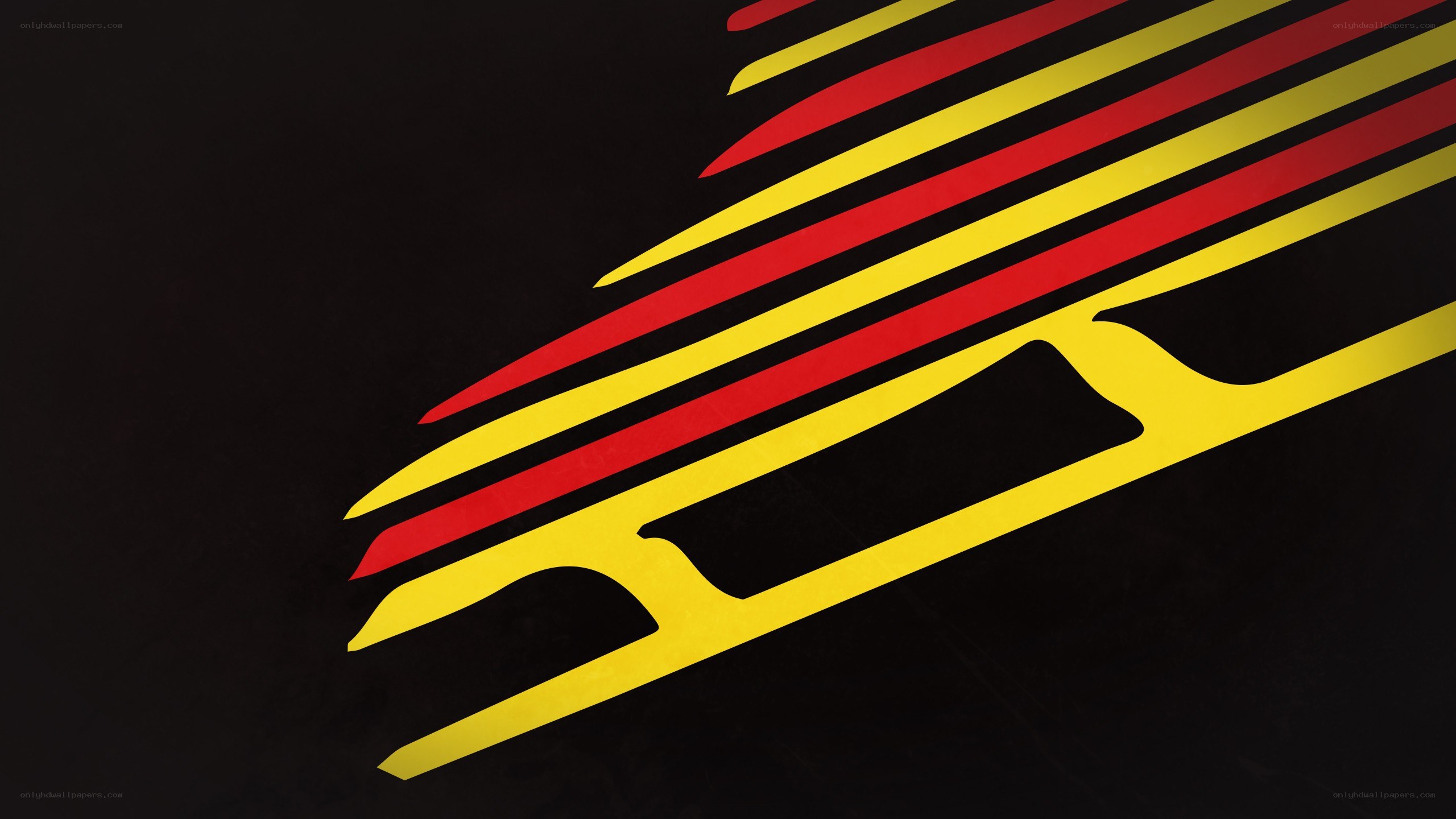 diagonal red and yellow stripes