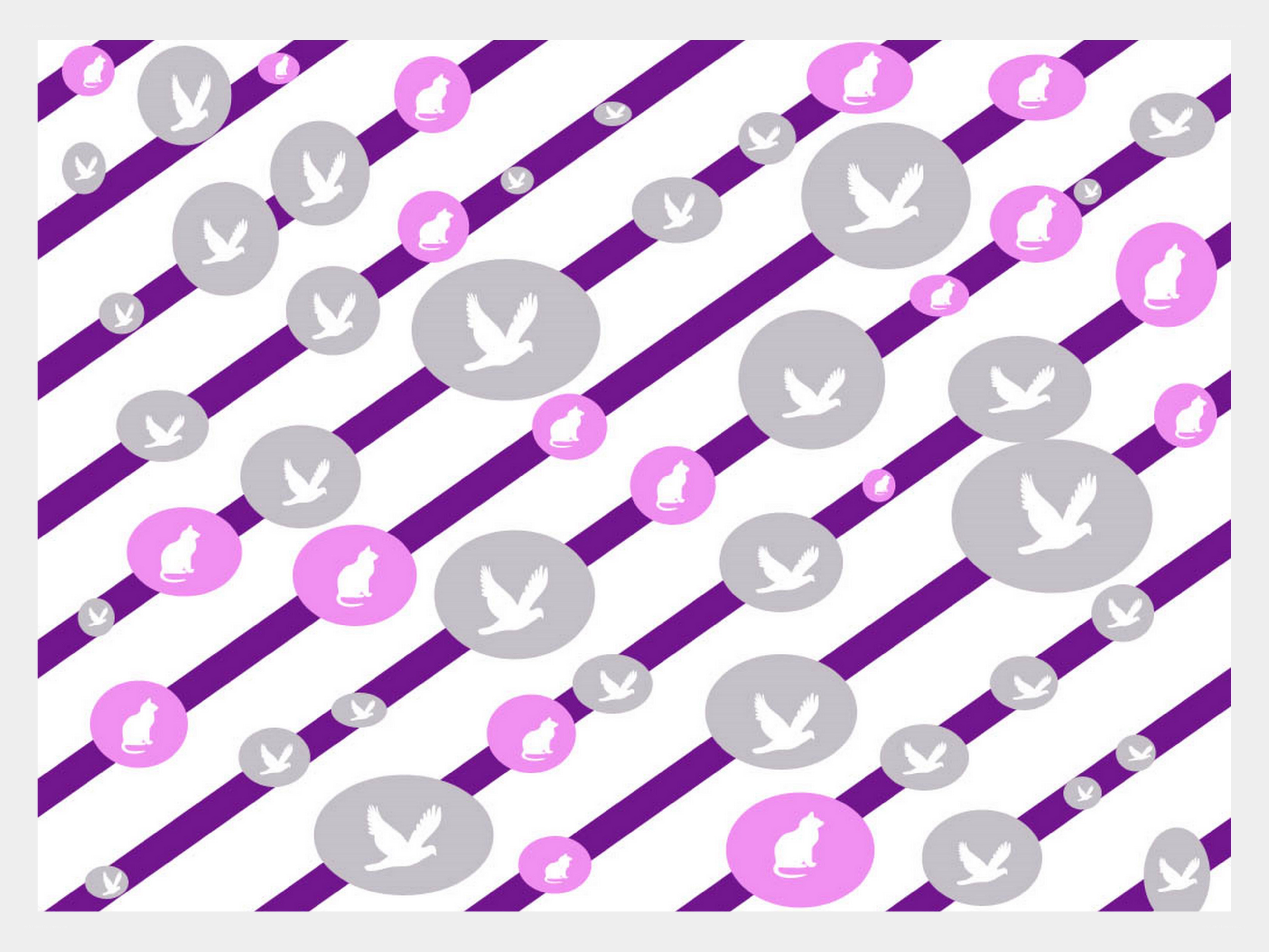 diagonal stripes with animal silhouettes