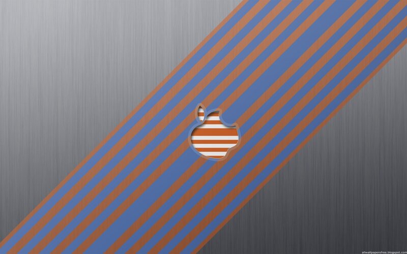 diagonal stripes with apple logo