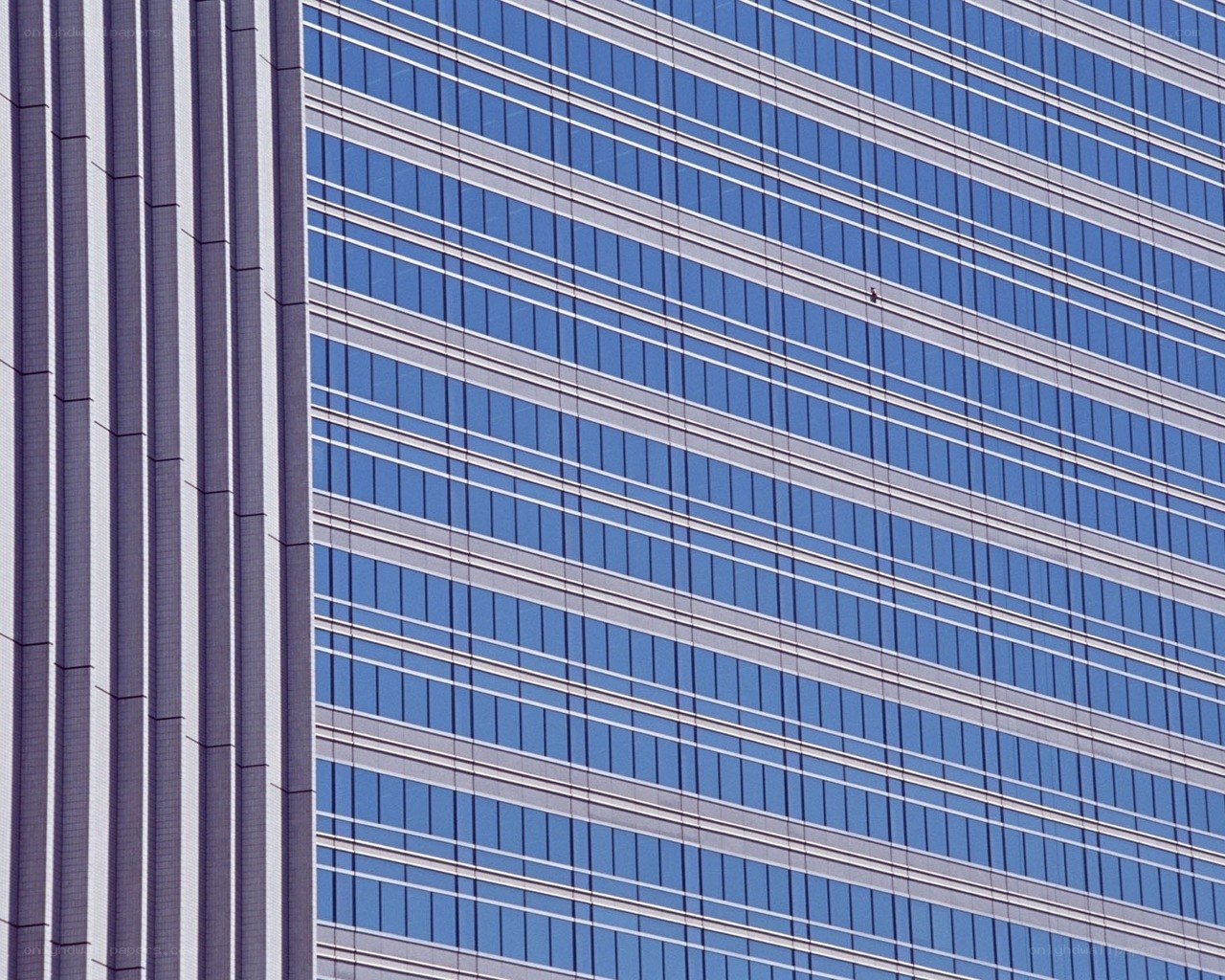 diagonal windows on a skyscraper