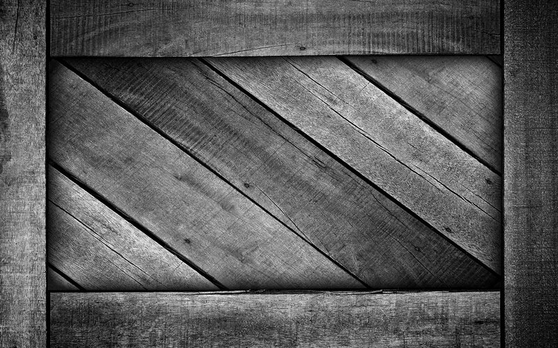 Diagonal Wooden Planks — Black