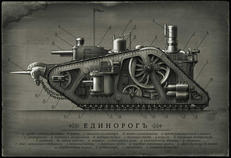 Diagram of a tank