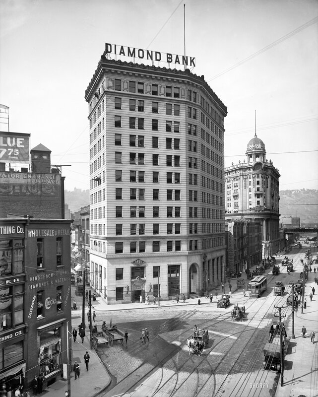 Diamond Bank building in city