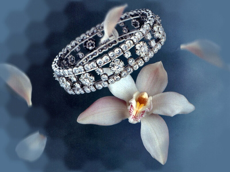 Diamond Bracelet and Orchid