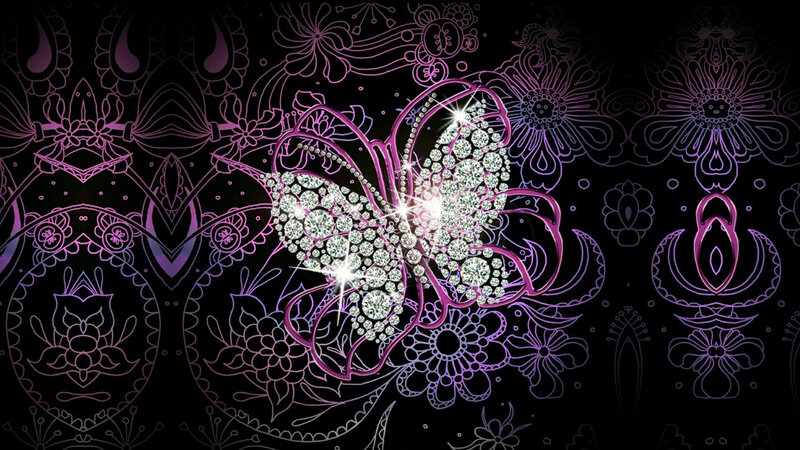 Diamond Butterfly — Purple