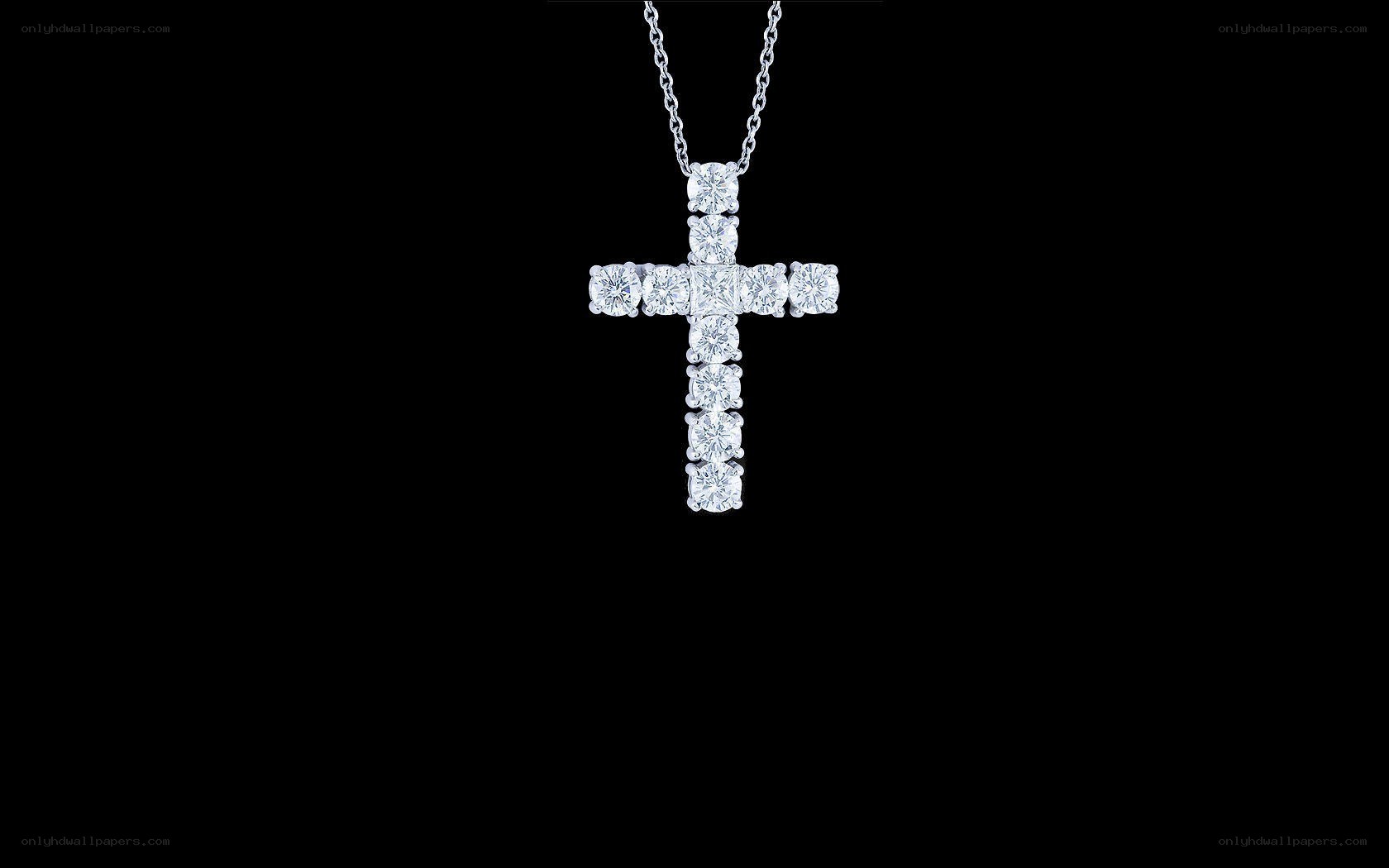 Diamond cross pendant