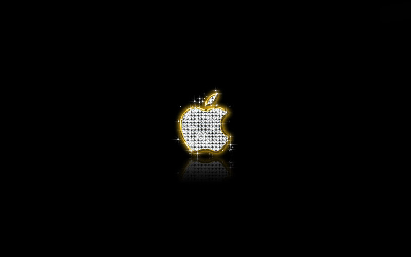 Diamond-encrusted Apple Logo