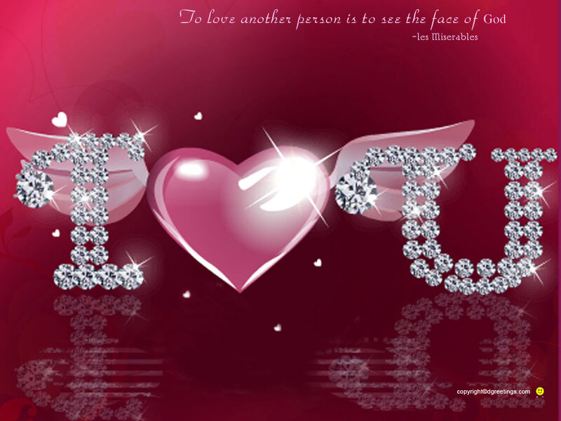 Diamond-encrusted I Love You — Red