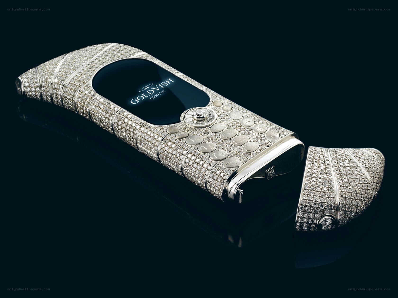 Diamond-encrusted luxury phone