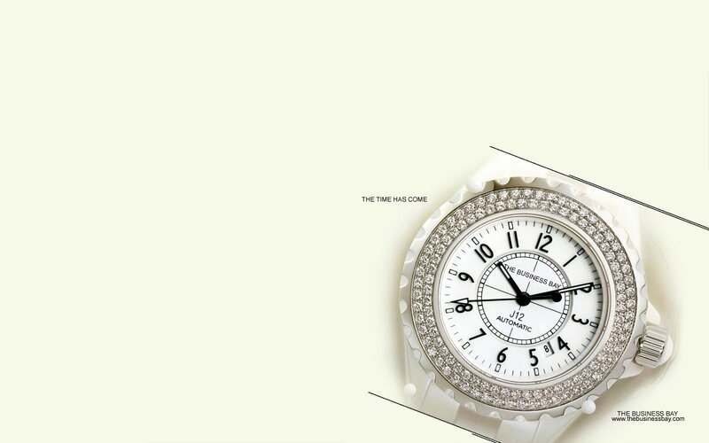 diamond-encrusted watch advertisement