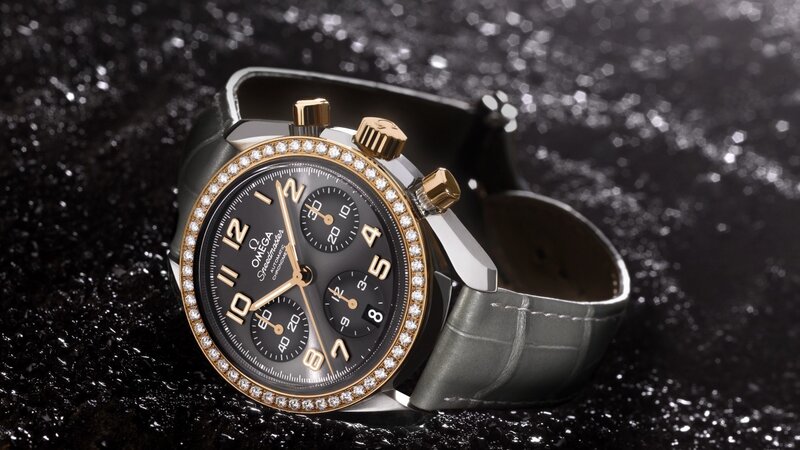 Diamond-encrusted Watch — Black, Luxurious