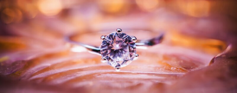 Diamond Engagement Ring — Pink, Romantic