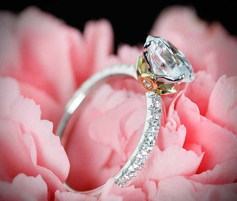 Diamond Engagement Ring — Pink
