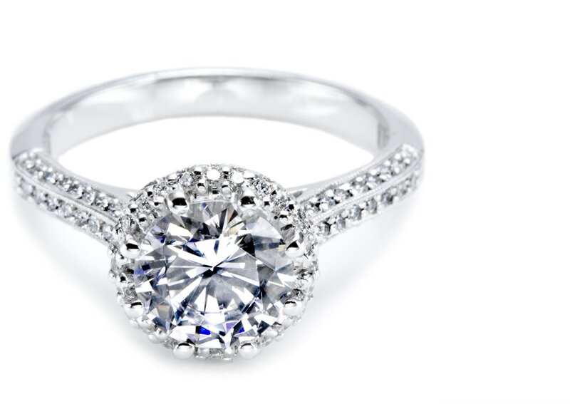 Diamond Engagement Ring — White, Neutral