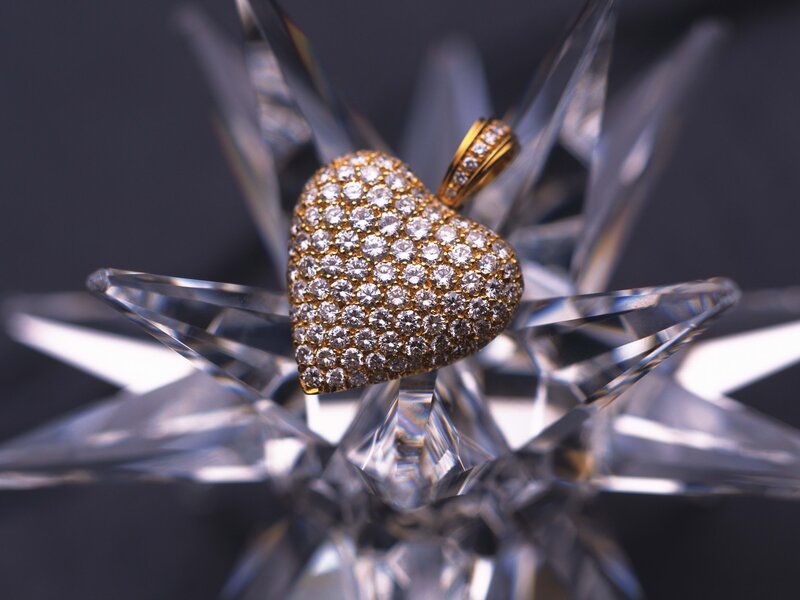 Diamond heart pendant