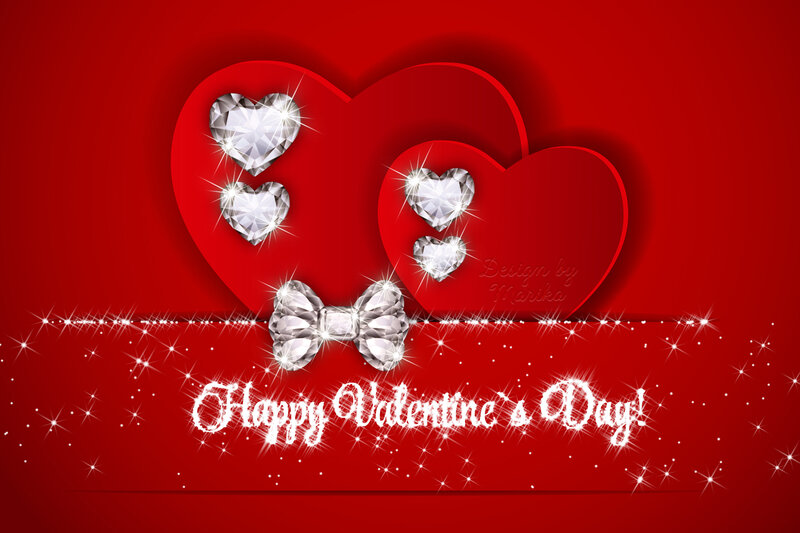 Diamond Hearts and Bow