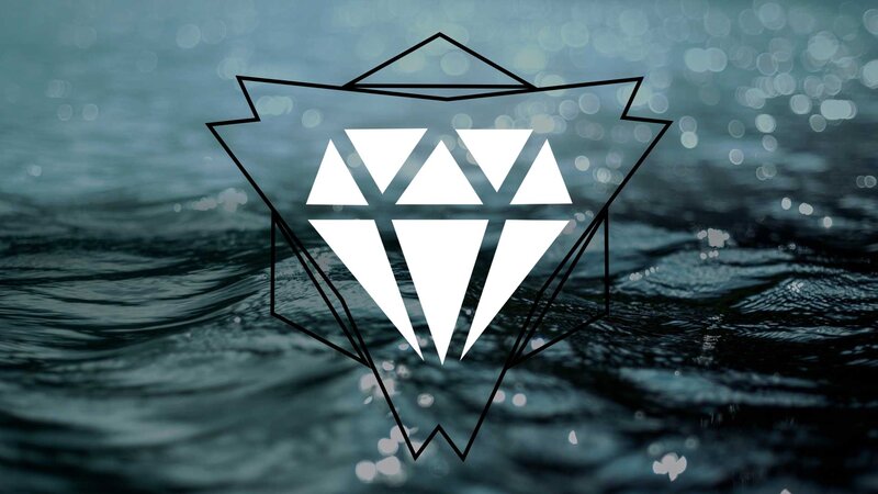 Diamond Logo on Water