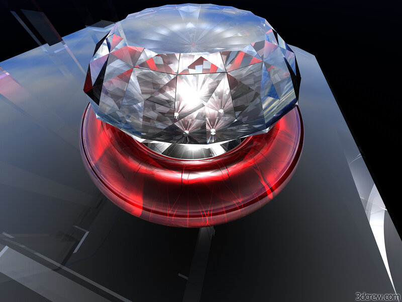 Diamond on red base