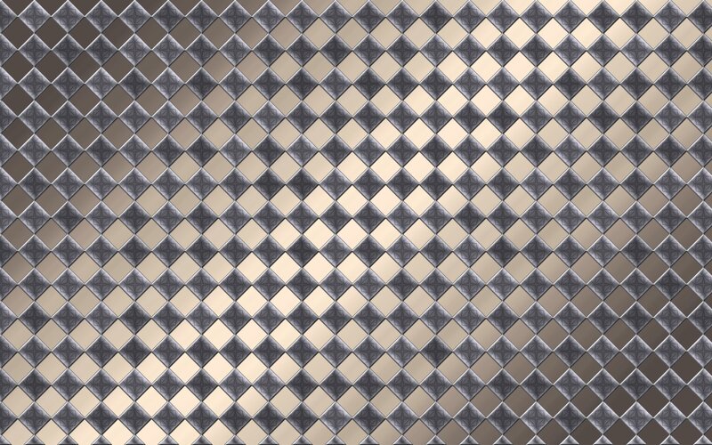 Diamond-patterned Metal Tiles