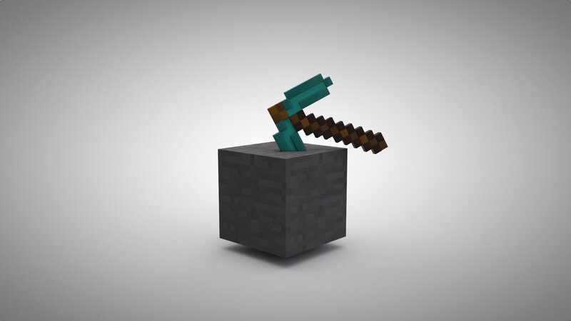 Diamond Pickaxe in Block