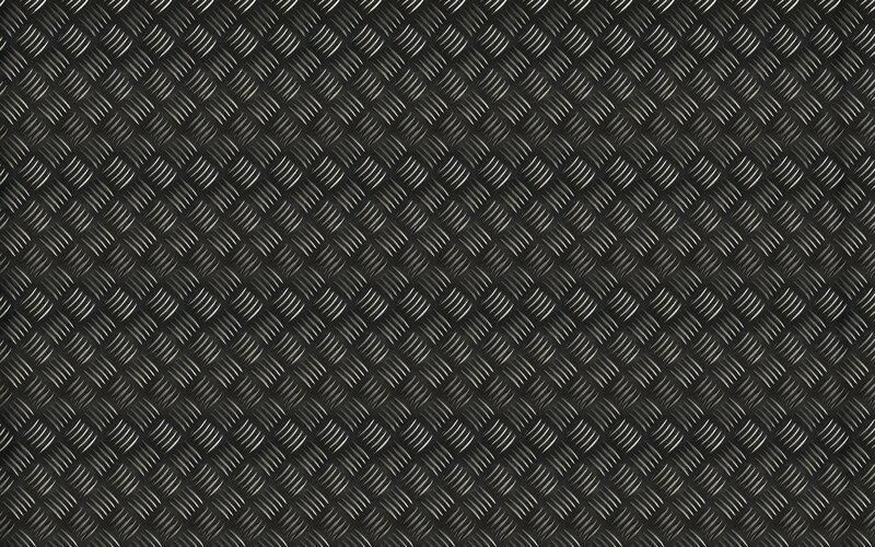 Diamond Plate Metal Surface — Black, Industrial
