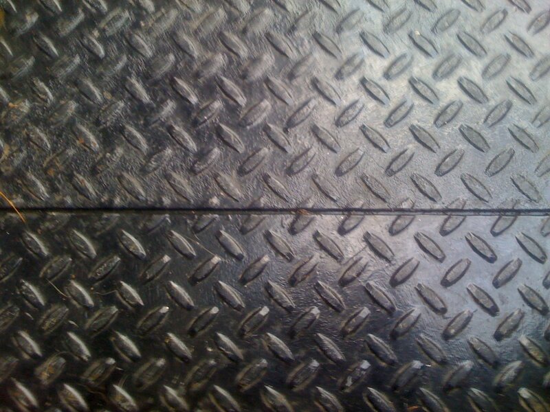 Diamond Plate Metal Surface — Black