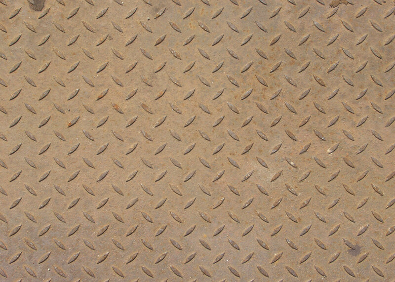 Diamond Plate Metal Surface — Brown