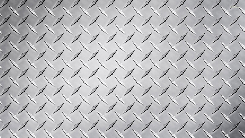 Diamond Plate Metal Surface — Gray, Industrial, Photograph, Pattern