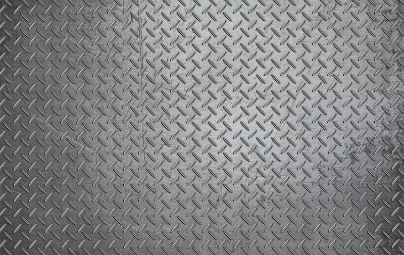 Diamond Plate Metal Surface — Gray, Industrial, Photograph, Texture, Pattern