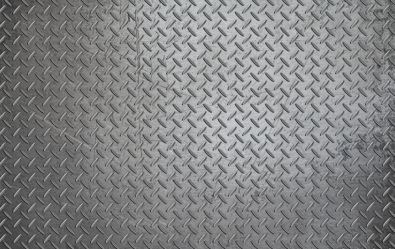 Diamond Plate Metal Surface — Gray, Industrial, Photograph, Texture