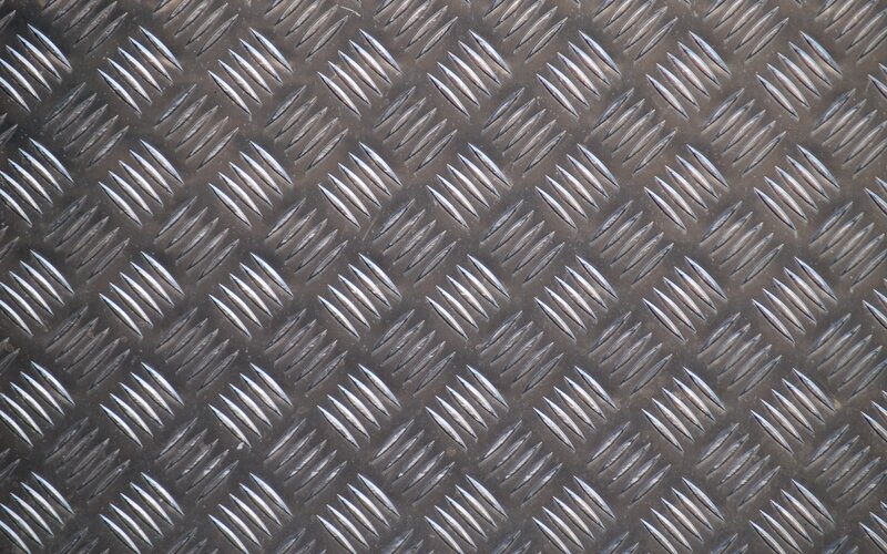Diamond Plate Metal Surface — Gray, Industrial, Photograph