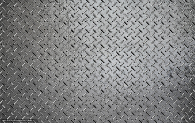 Diamond Plate Metal Surface — Gray, Industrial