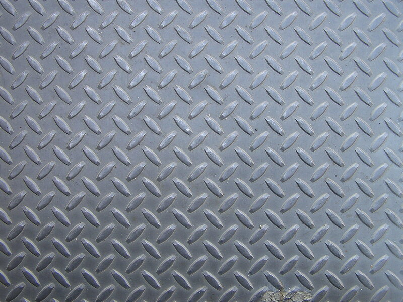 Diamond Plate Metal Surface — Gray, Pattern