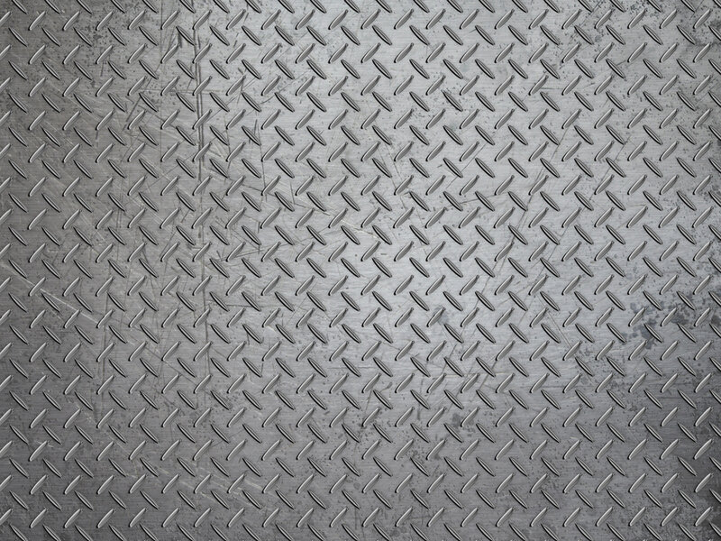 Diamond Plate Metal Surface — Gray