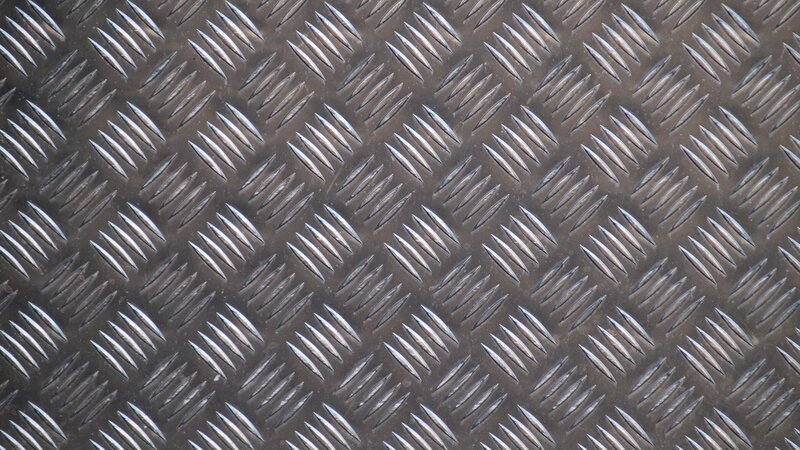 Diamond Plate Metal Surface — Industrial, Silver